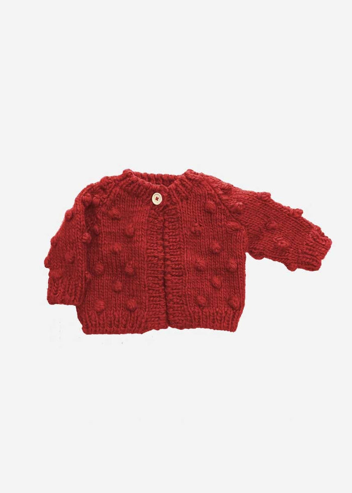 Popcorn Cardigan - Red