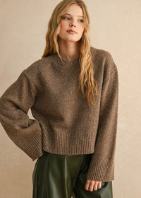 Maxine Speckled Sweater - Brown