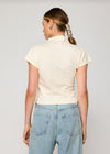 Archer Draped Top - Cream