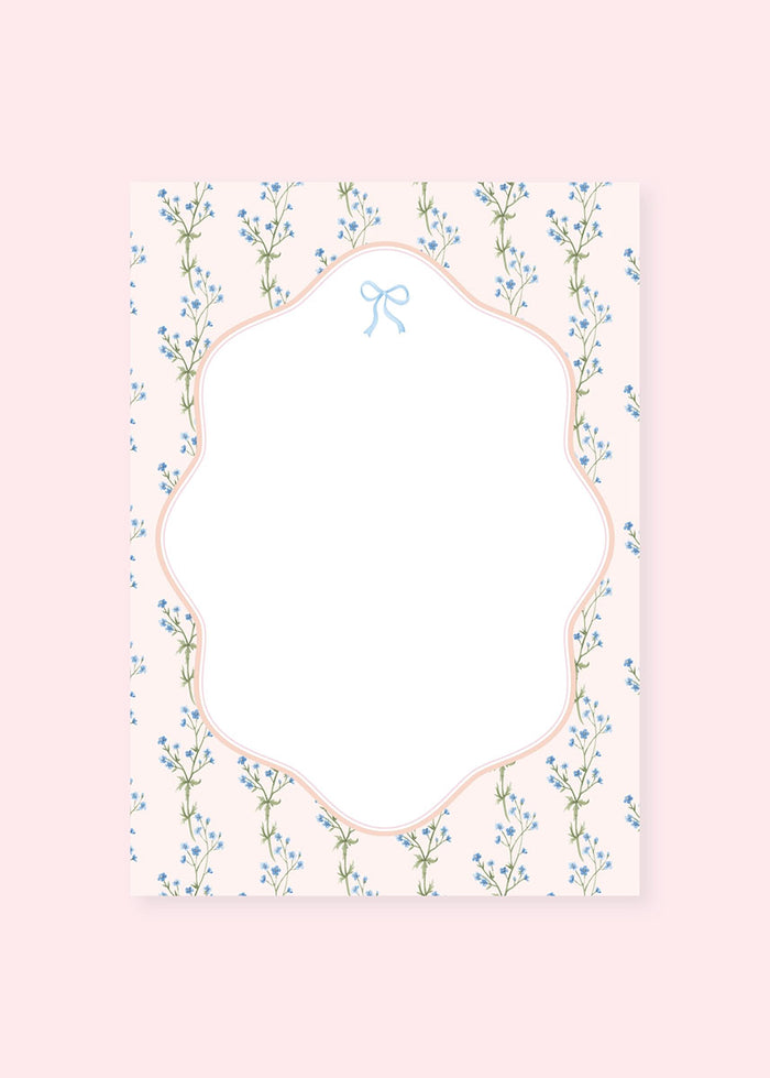 Watercolor Floral Bow Notepad