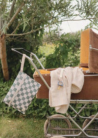 Organic Cotton Muslin Swaddle Blanket - Retro Stripes