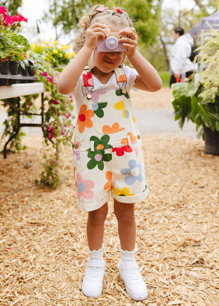 Printed Floral Shortalls