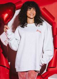 Chicago is For Lovers Crewneck Sweatshirt - Heather Grey