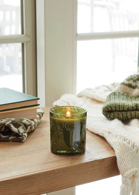 Frasier Fir Molded Green Glass Poured Candle - 6.5oz.