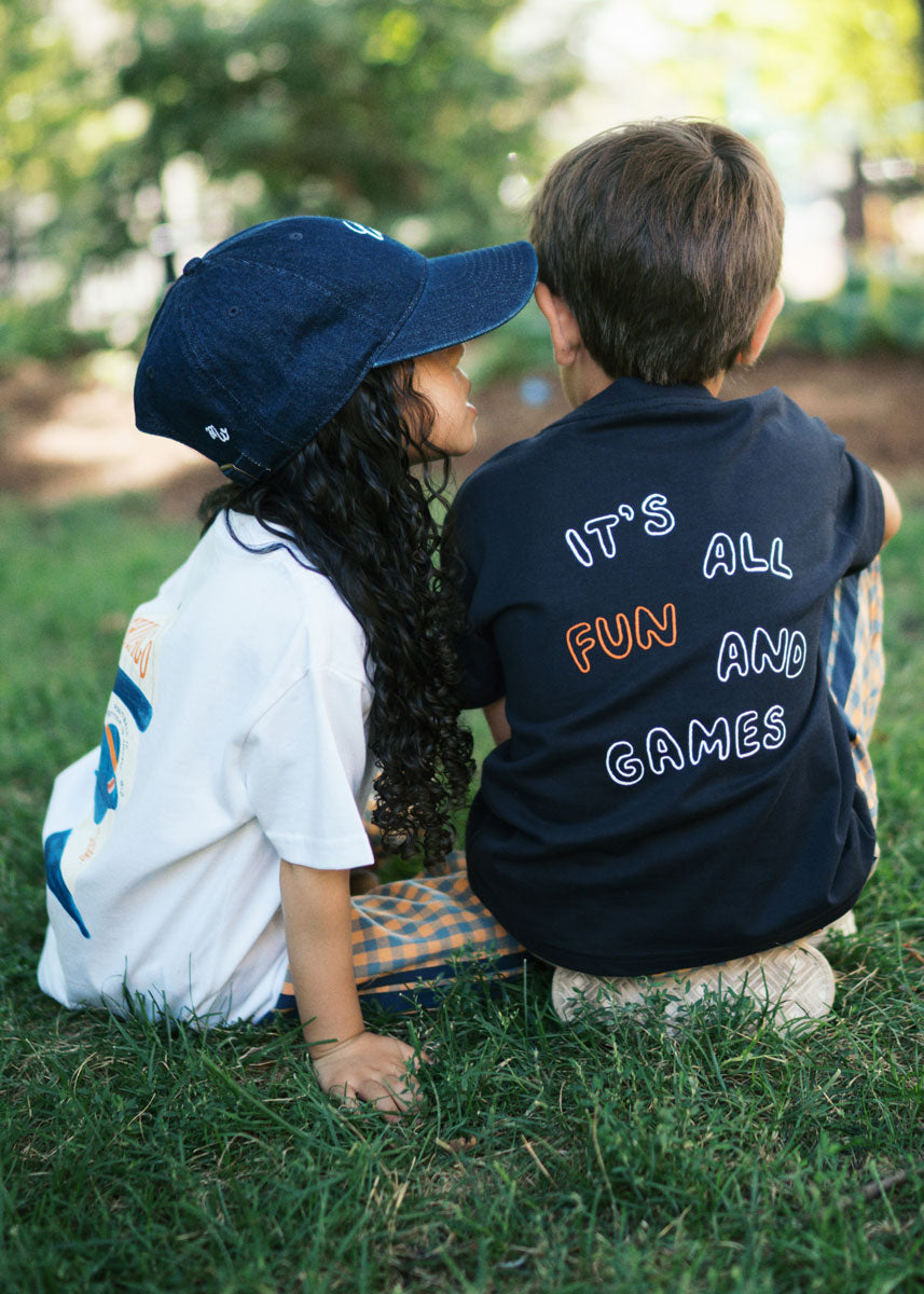 It's All Fun & Games Toddler Tee - Navy