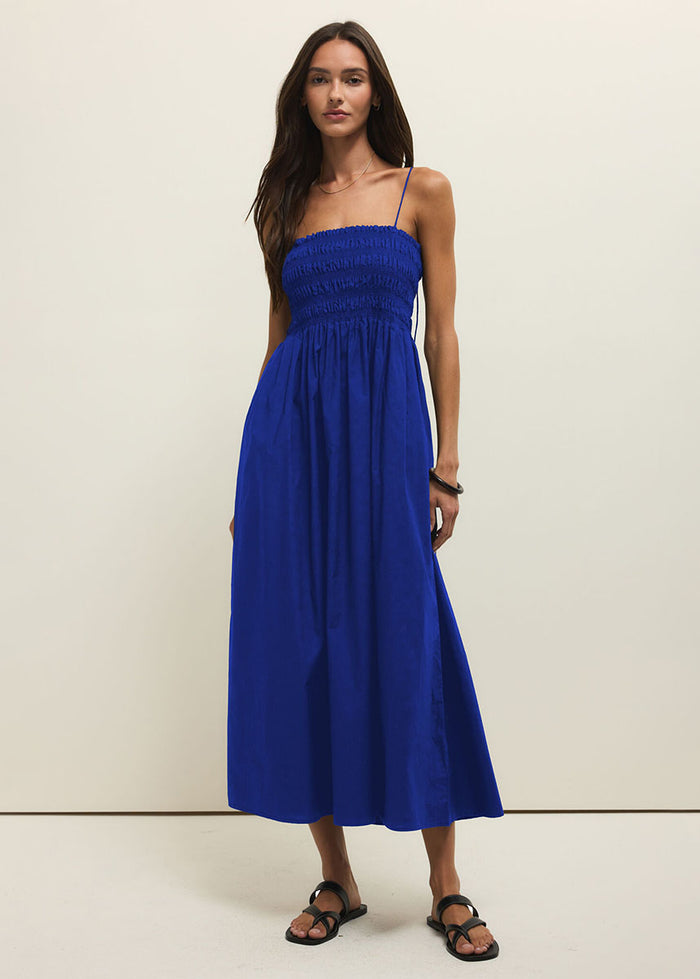 Cornelia Poplin Midi Dress - Nautical