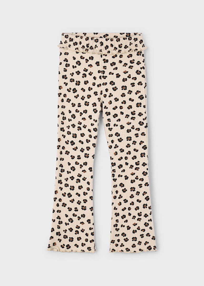 Ellison Rib Knit Flare Leggings - Sand