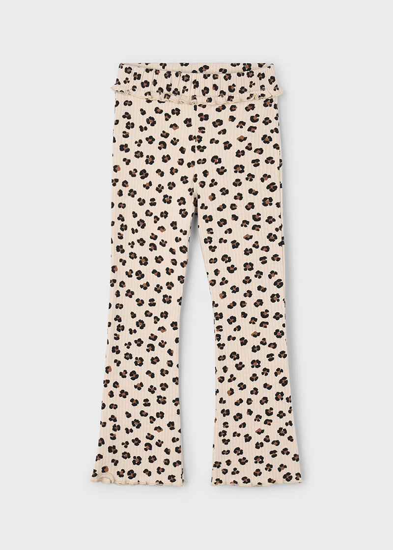 Ellison Rib Knit Flare Leggings - Sand