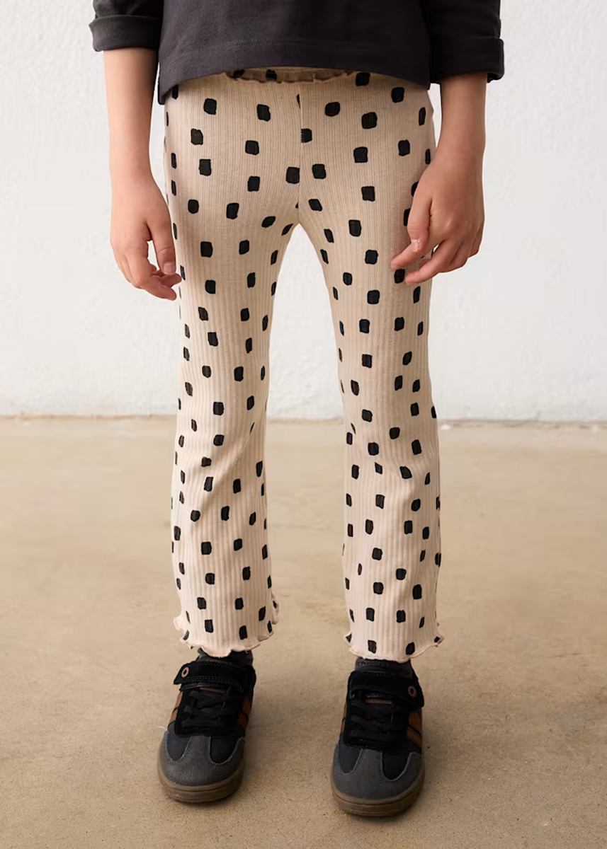 Emilia Ribbed Flare Leggings - Quinoa