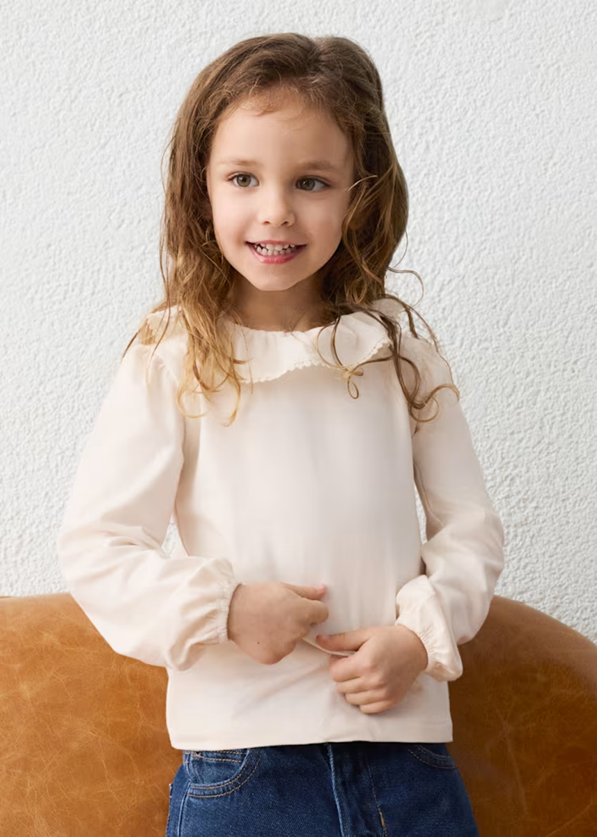 Joan Ruffled Neckline Top - Soy
