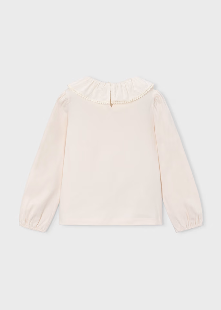 Joan Ruffled Neckline Top - Soy