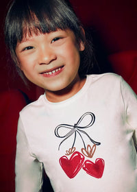 Rory Heart Long Sleeve Tee - Macchiato