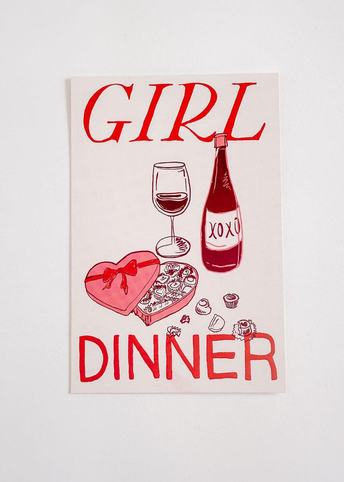 Girl Dinner Postcard