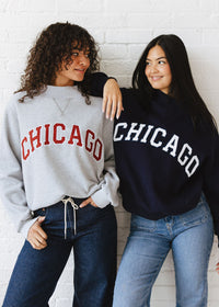 Chicago Mock Neck Sweatshirt - Navy