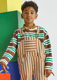 Striped Heavyweight Long Sleeve Tee - Green