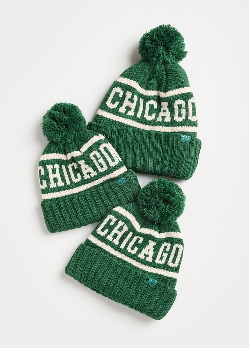 MAD HTR Chicago Pom Beanie - Toddler - Emerald