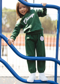 Chicago Script Sweatsuit Set - Green