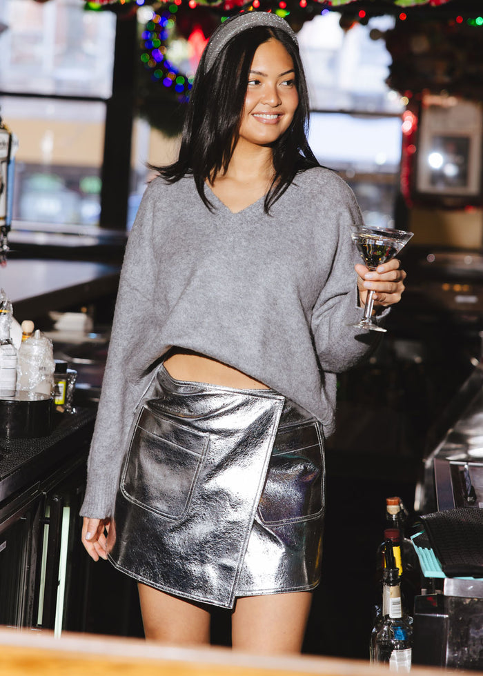 Ariella Pullover Sweater - Heather Grey