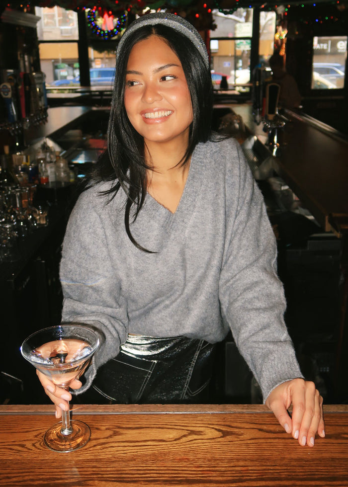 Ariella Pullover Sweater - Heather Grey