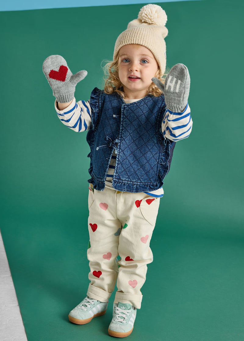 Mad Hatter Toddler Knit Mitten - <3 Chi Grey