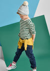 Toddler Mad Hatter Ribbed Knit Pom Beanie - Heather Grey