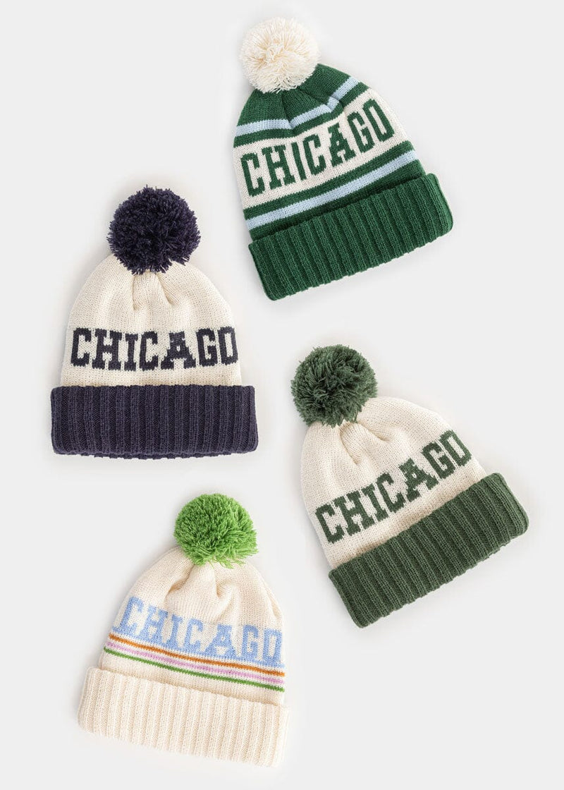 Adult Mad Hatter Chicago Pom Beanie - Retro Multi