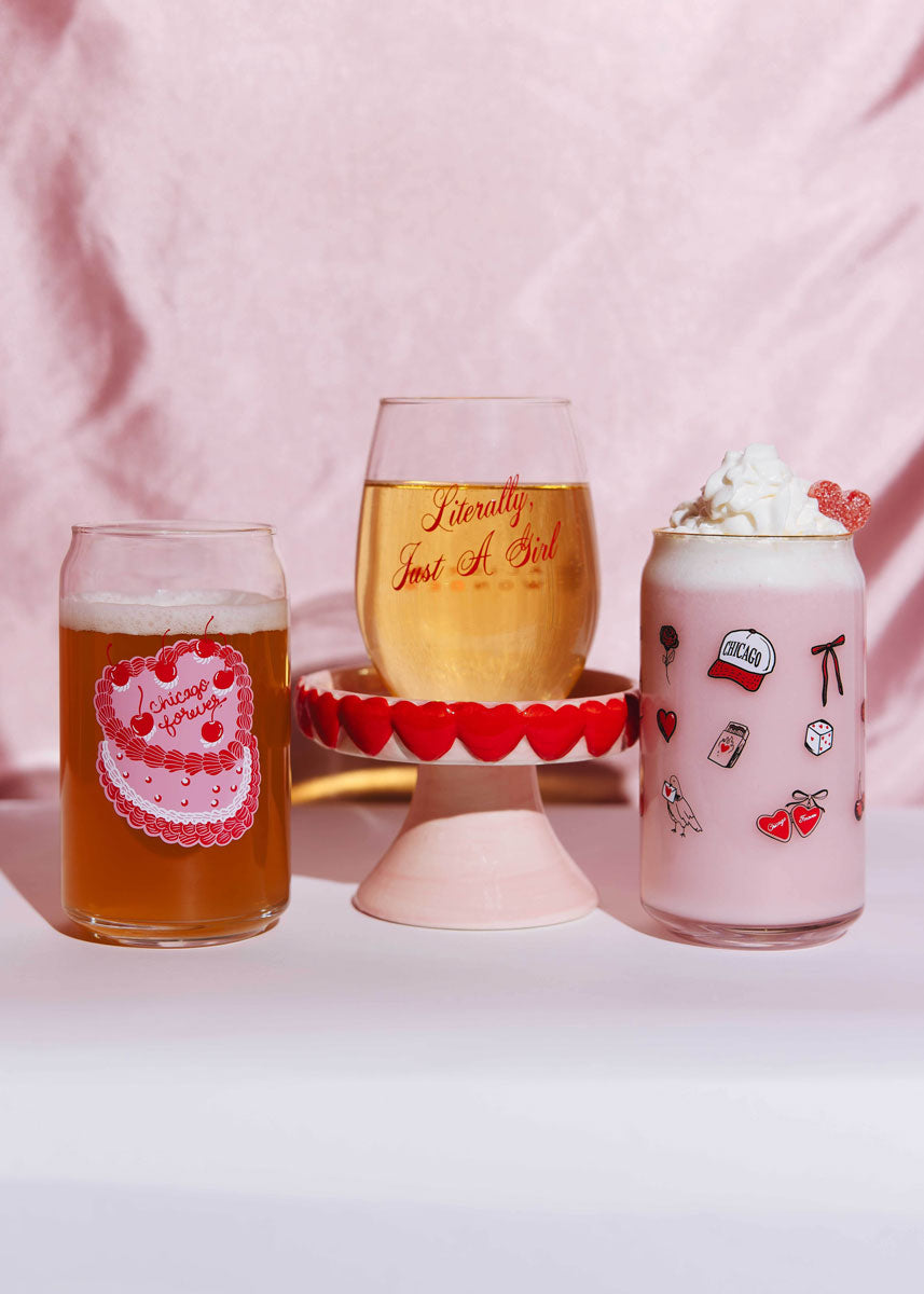 Literally, Just A Girl Wine Glass