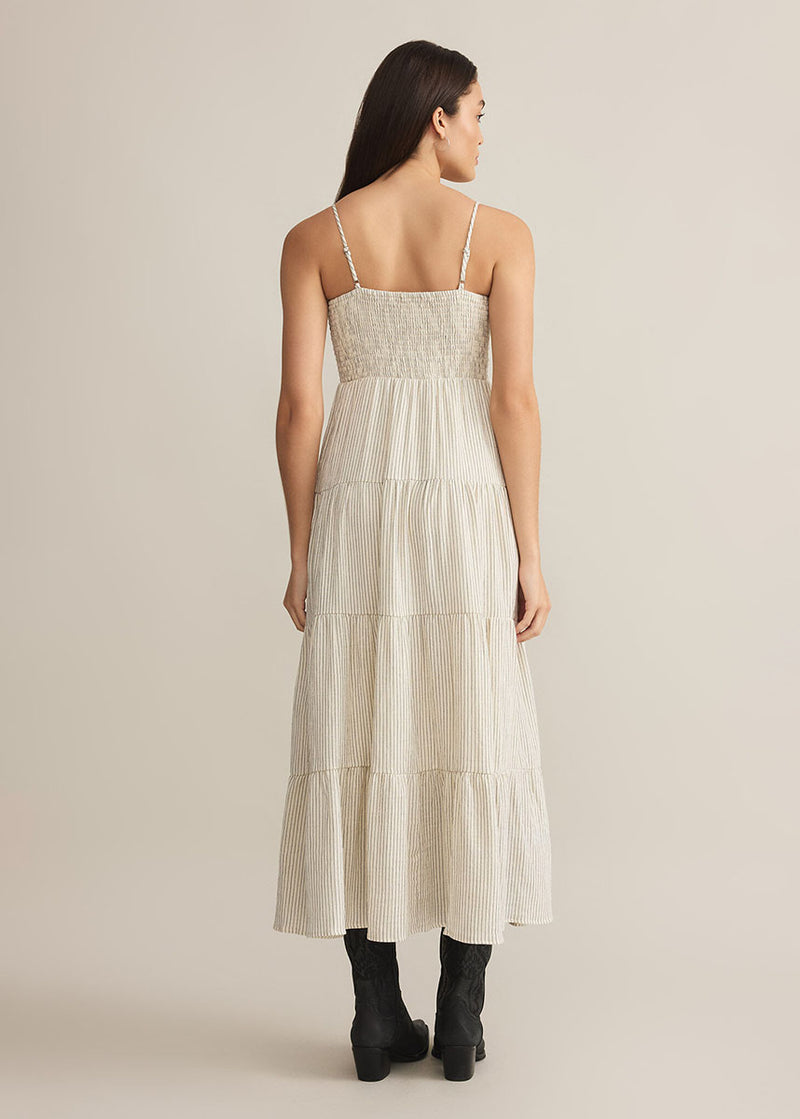 Balos Striped Maxi Dress - Natural