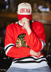 Chicago Blackhawks Puff Pinstripe Baseball Cap