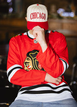 Chicago Blackhawks Puff Pinstripe Baseball Cap