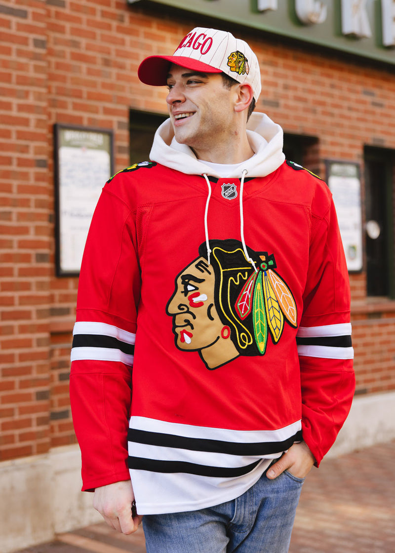 Chicago Blackhawks Puff Pinstripe Baseball Cap