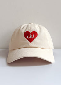 Chi Heart Dad Hat - Ivory