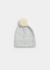 Toddler Mad Hatter Ribbed Knit Pom Beanie - Heather Grey