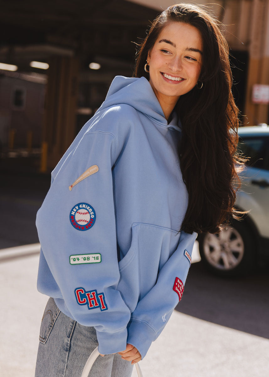 Chicago Game Day Patch Hoodie - Blue