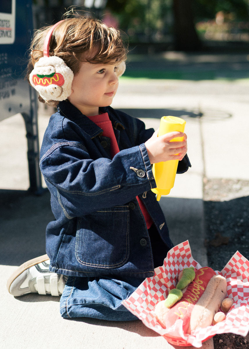 Mini Wonder Sherpa Earmuff - Hot Dog