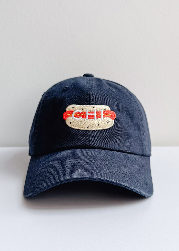 Chi Hot Dog Icon Hat - Navy