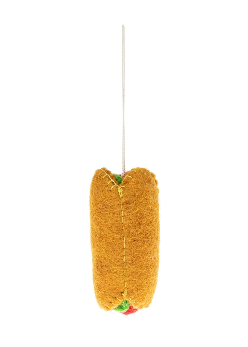Hot Dog Felt Ornament