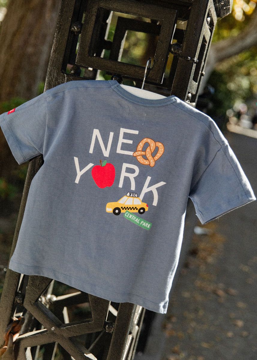 New York Forever Oversized Tee - Light Blue