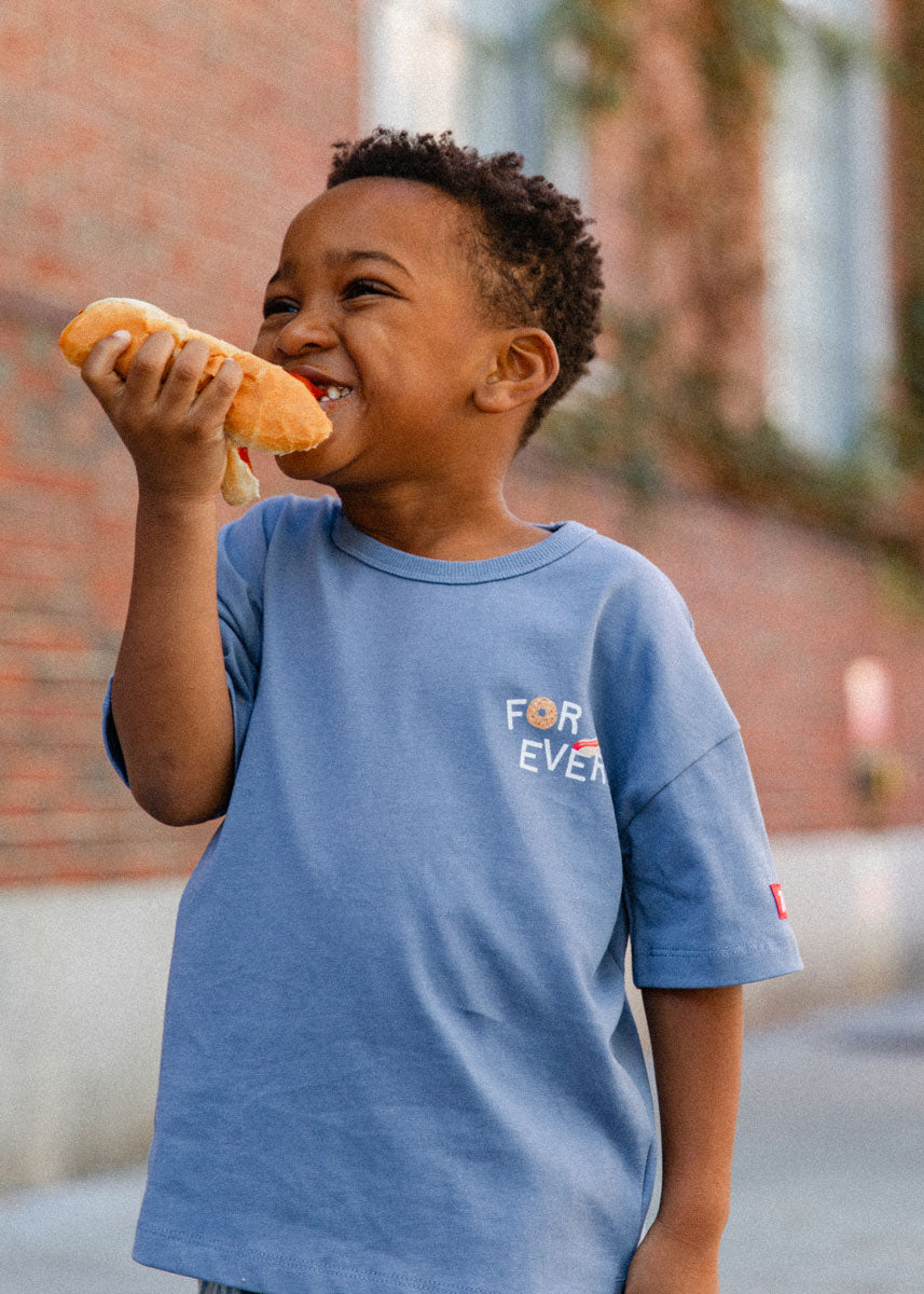 New York Forever Oversized Tee - Light Blue