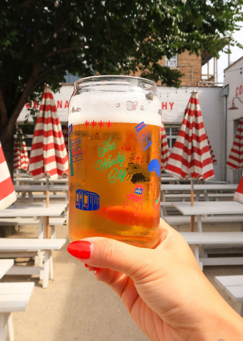 Chicago Icons Can Glass