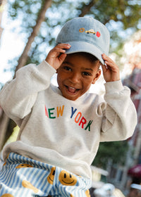 Toddler NYC Icons Dad Hat - Denim