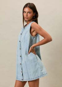 Remi Denim Mini Dress - Light Denim