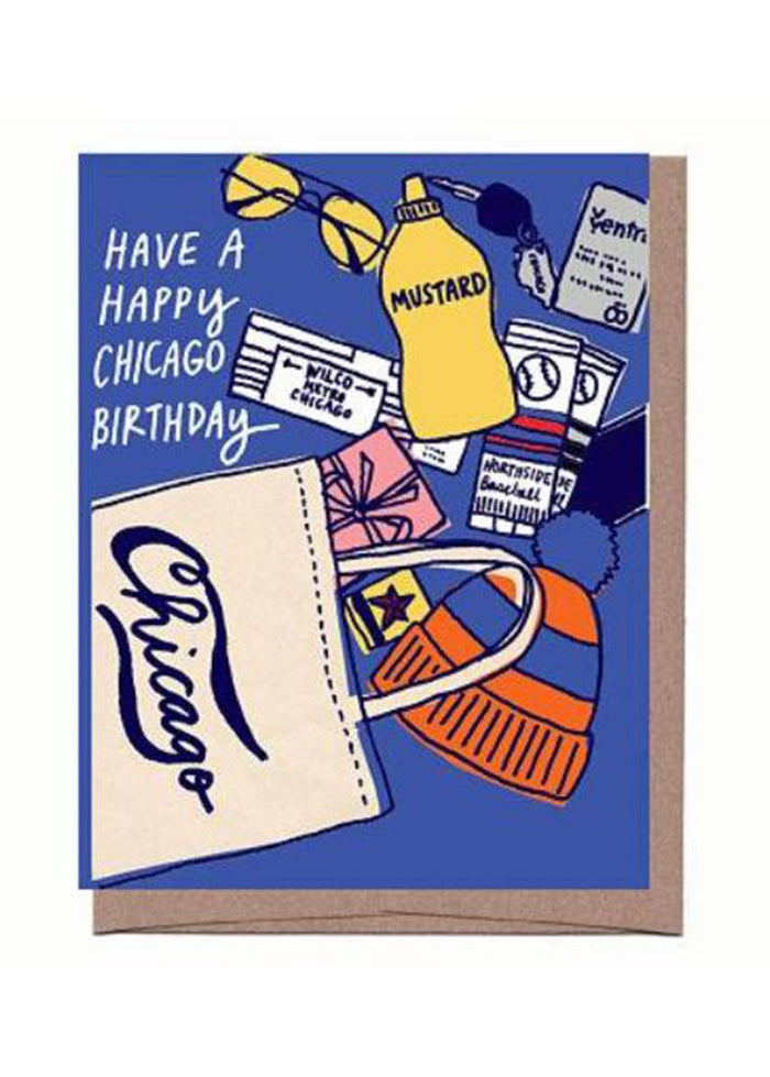 Chicago Tote Bag Birthday Card