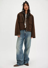 Blair Vegan Suede Jacket - Chocolate Torte
