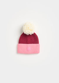 MAD HTR Two-Tone Beanie - Infant - Burgundy & Sachet Pink