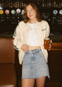 Chicago Varsity Double Stripe Jacket - Green