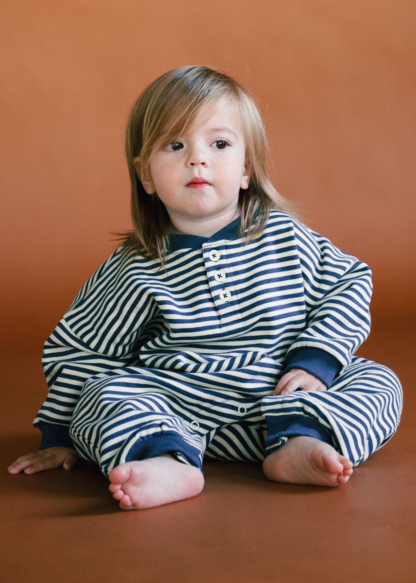 Ryan Jumpsuit - Pale Yellow Stripe