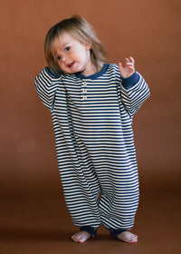 Ryan Jumpsuit - Pale Yellow Stripe