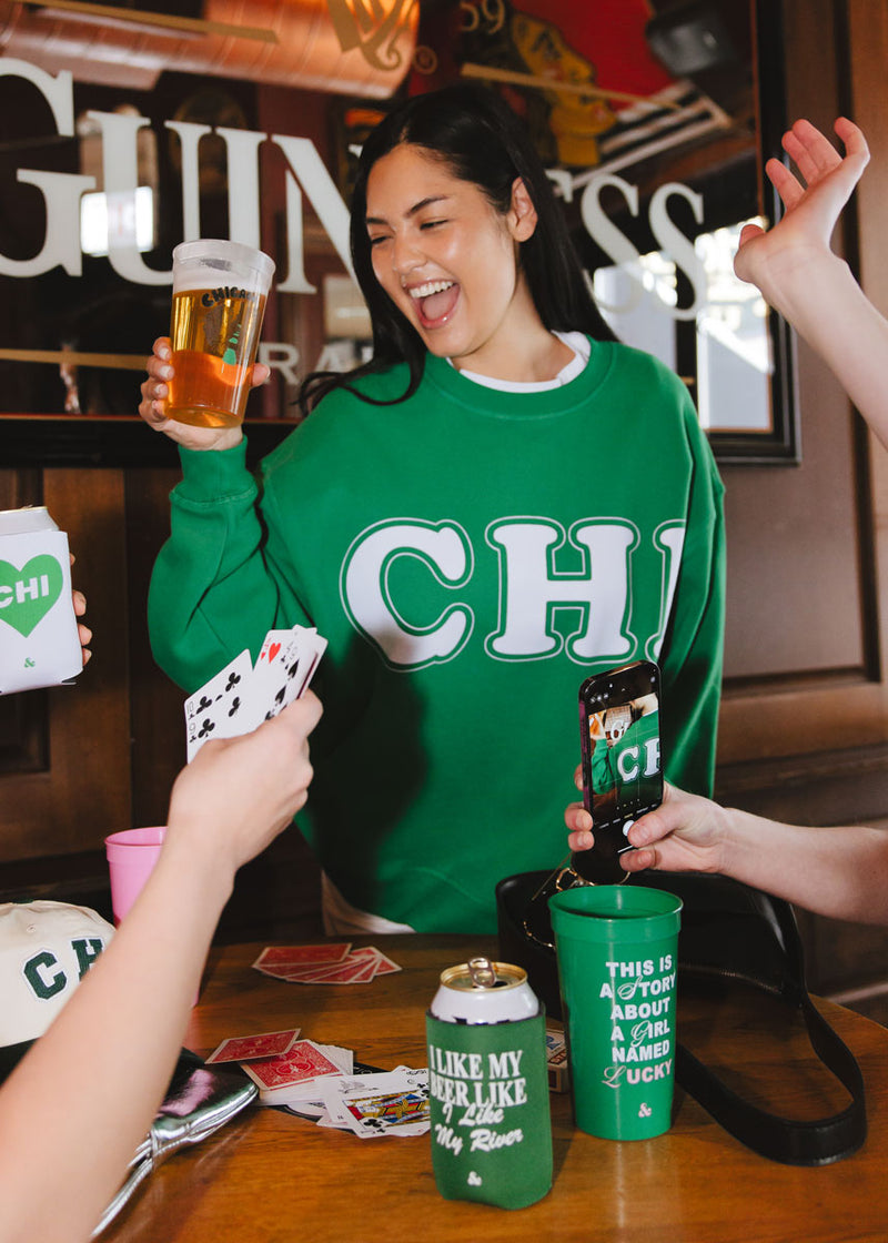 Chi Oversized Sweatshirt - Kelly Green