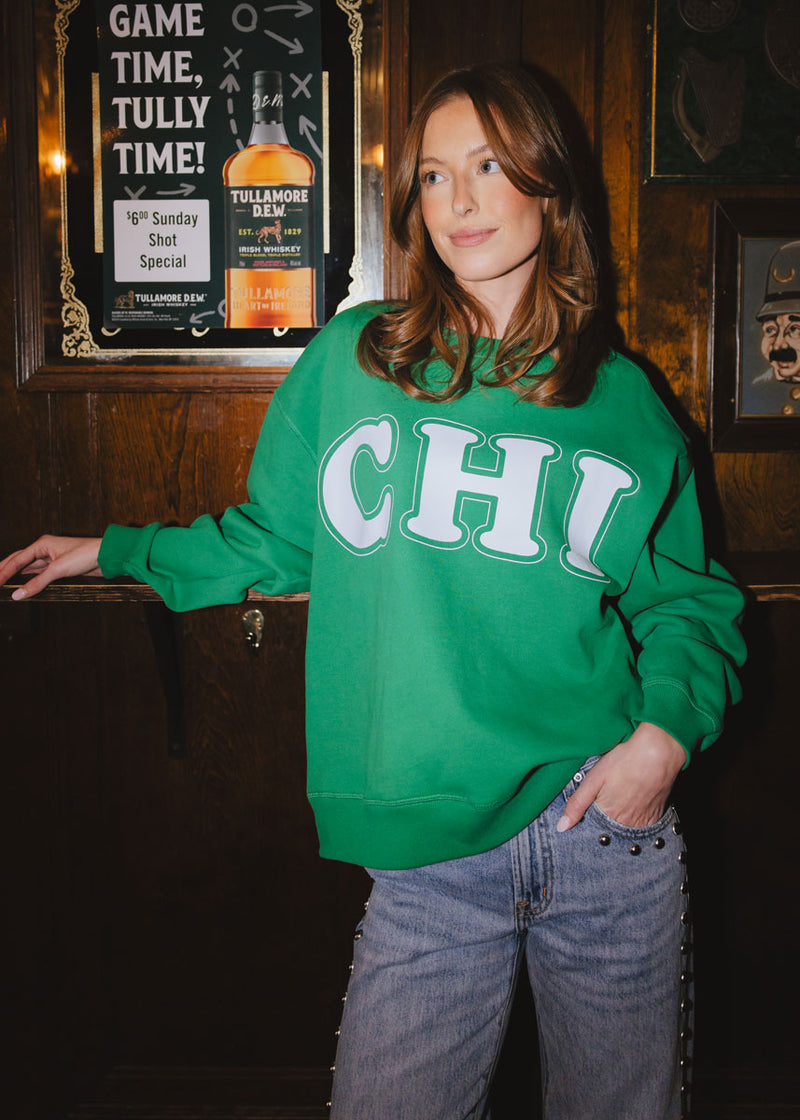 Chi Oversized Sweatshirt - Kelly Green